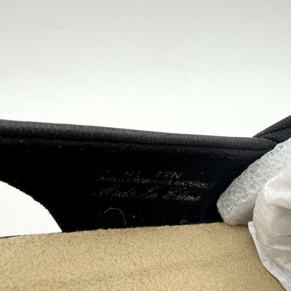 Bella Vita Black Knotted Slingback Espadrille Wedge Sandals - Picture 12 of 14
